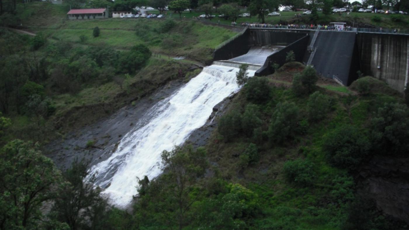 Moogerah Dam spilling