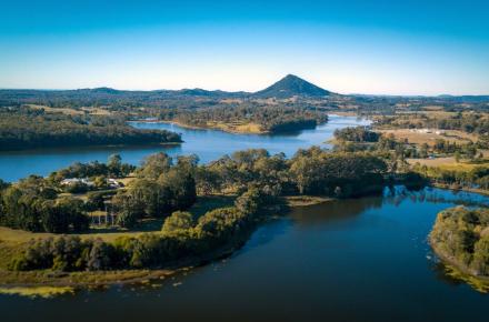 Aerial view of Lake Macdonald Dam