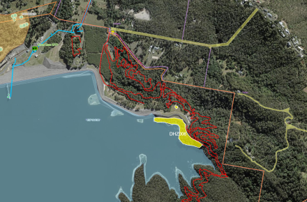 Hinze Dam burn map 2024