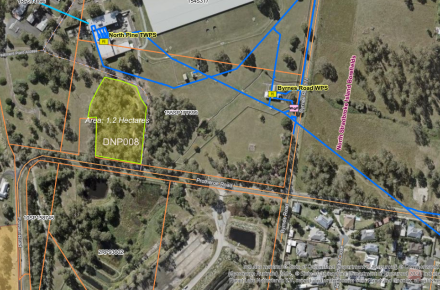 Seqwater planned burn map DNP008 North Pine Dam 2024